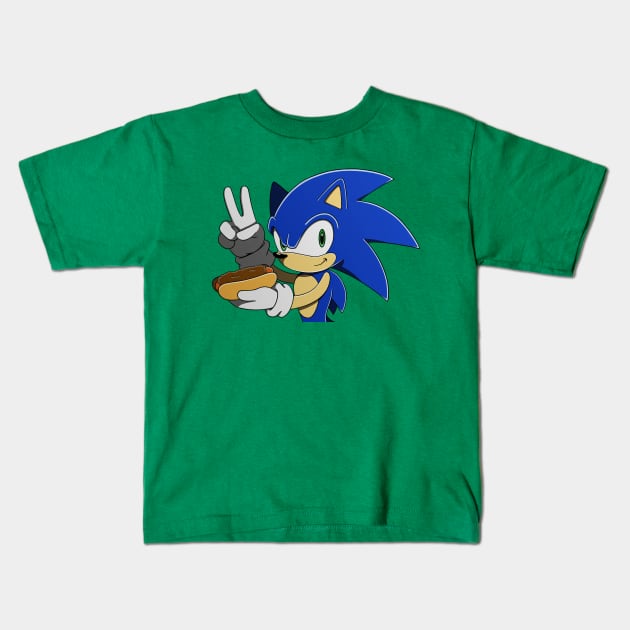 Sonic Chili Dog Kids T-Shirt by Firestorm Fox